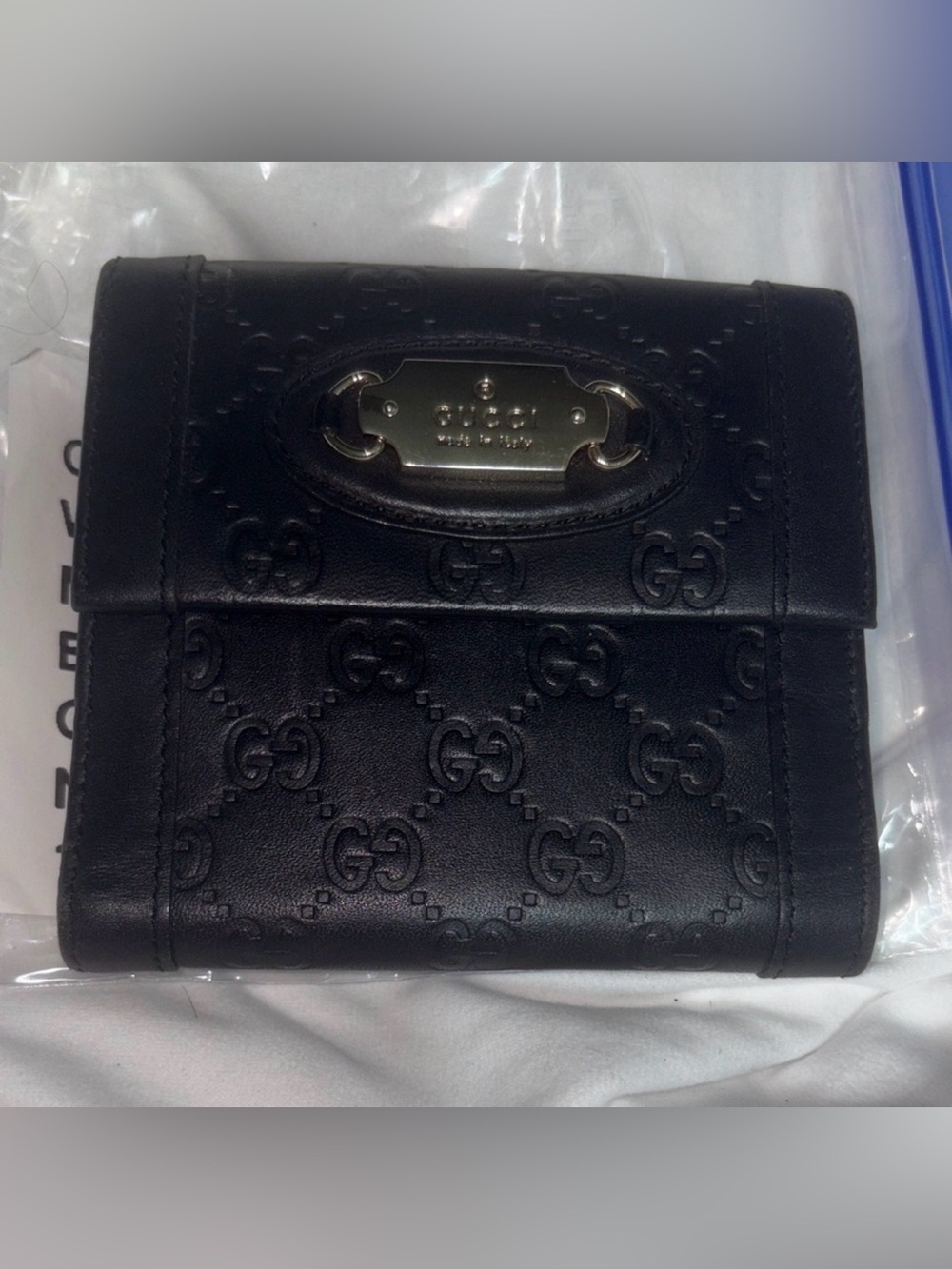 Gucci Black Embossed Leather Wallet